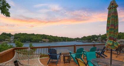 Lakefront Fishing Retreat w/ Dock, Hot Tub & Deck Views