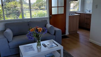 Blackout curtains, iron/ironing board, free WiFi, bed sheets