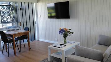 Blackout curtains, iron/ironing board, free WiFi, bed sheets