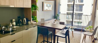 Charmings 1-bedroom apartment in superb Santiago with fitness room, WiFi
