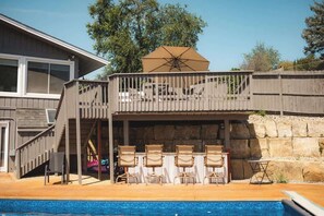 Piscine extérieure, piscine chauffée