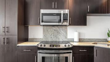 Microwave, oven, stovetop, dishwasher