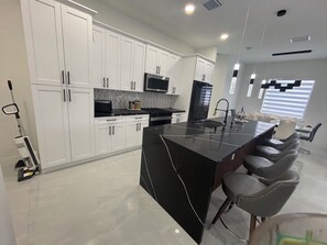 Microwave, oven, stovetop, dishwasher