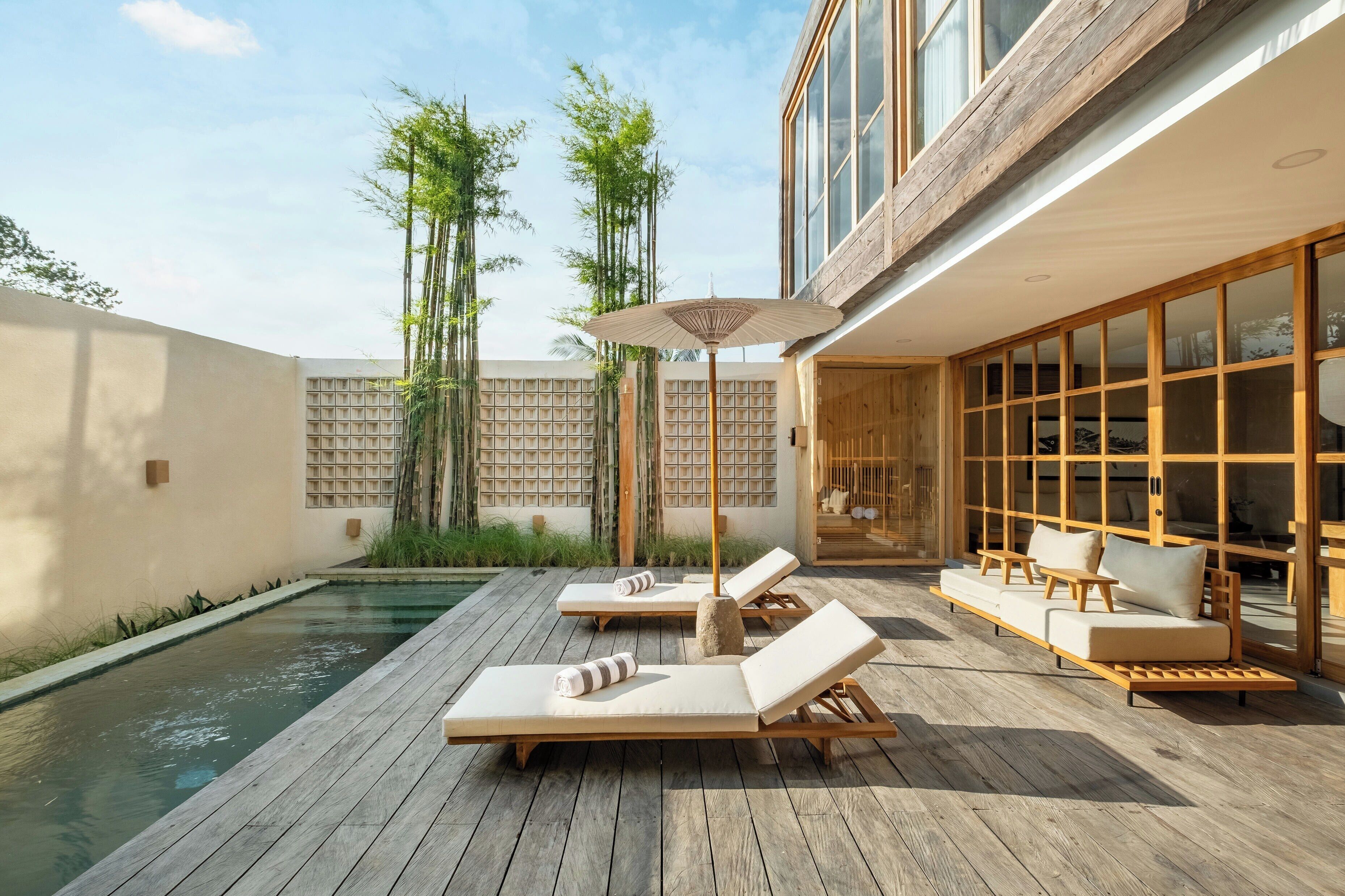 Luxe villa, 2 slaapkamers, uitzicht op zwembad | Privézwembad