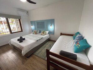 2 bedrooms, bed sheets