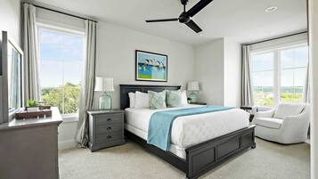 4 bedrooms, iron/ironing board, WiFi, bed sheets