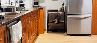 Newly renovated 2-bedroom, 1 bathroom suite with private entrance