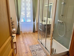 Shower, hair dryer