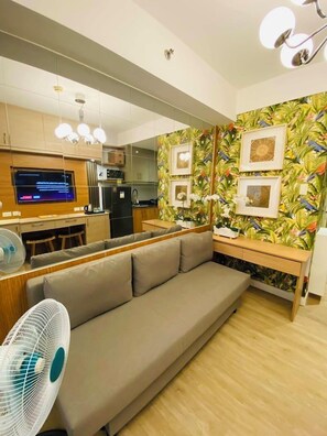 Standard Room, 1 Bedroom | Living area | Flat-screen TV - Sea Residences (Pasay)