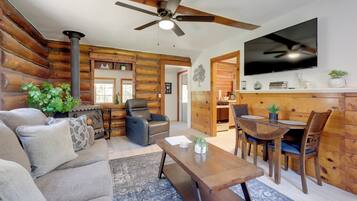 Télévision, cheminée