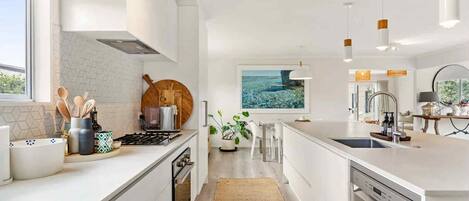 Microwave, oven, stovetop, dishwasher