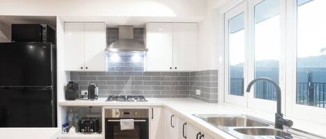 Microwave, oven, stovetop, dishwasher