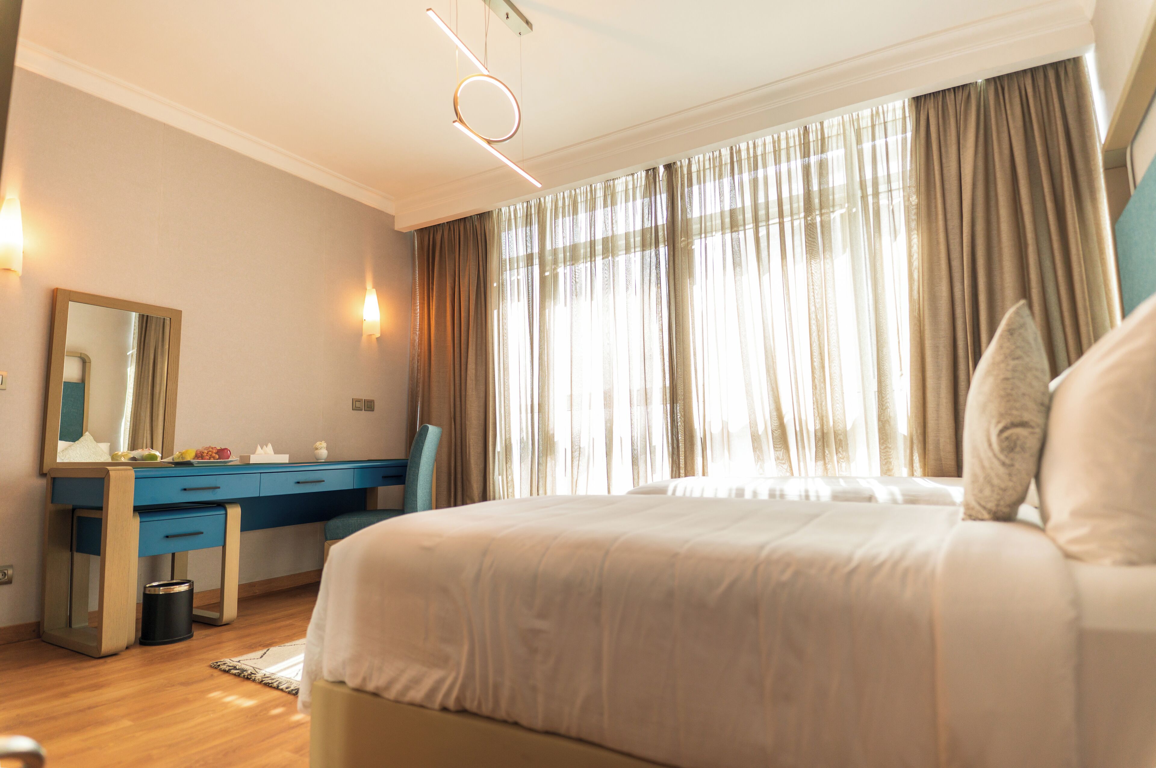 In-room safe, desk, blackout curtains, iron/ironing board