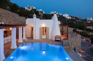 Pool - My Rental Homes - Villa Soleil De Rehnia with panoramic views and  infinity pool (Mykonos)
