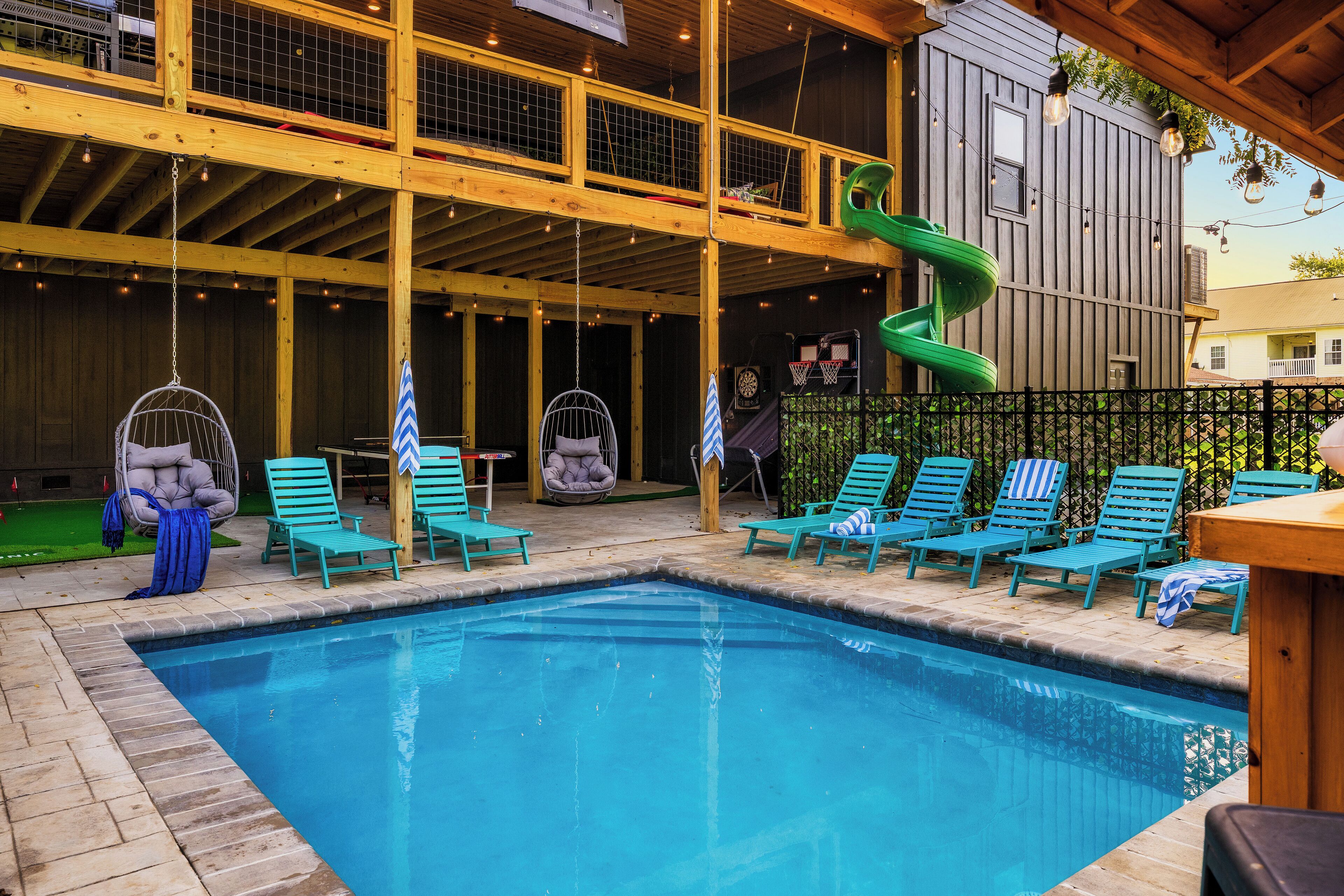 A heated pool