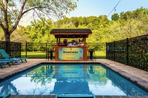 A heated pool