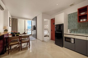 行政公寓, 2 間臥室, 陽台, 城市景觀 | 埃及棉床單、高級寢具、舒適加層、客房內保險箱