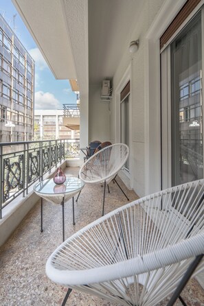 Design Apartment, Kitchen, City View | Balcony view - Modern apartment near Lycabettus hill with balcony (Athens)