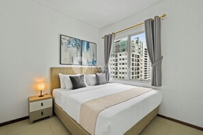 Apartemen, 1 kamar tidur, pemandangan kota | Setrika/meja setrika