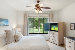 2 bedrooms, desk, iron/ironing board, travel crib