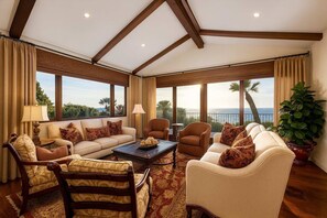 Televisión, libros y oficina