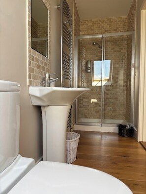 Hair dryer, towels, toilet paper