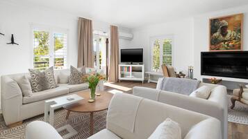 Smart TV, fireplace