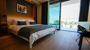 Deluxe Double Room, Balcony, Sea View | Premium bedding, minibar, in-room safe, individually decorated - RUKA Hotel (Izmir)