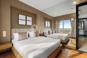 Appartement, 2 chambres, vue ville | Fer et planche à repasser, Wi-Fi gratuit