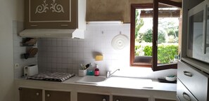 Standard Double or Twin Room, Garden View | Private kitchen | Microwave - Valérie Gouffe Chambres d'hôtes (Parigne-l'Eveque)