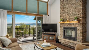 TV, fireplace, stereo