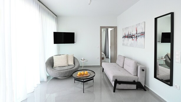 Penthouse 2 Bedroom Apartment | リビング エリア | 薄型テレビ