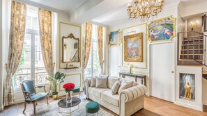 Apartment, City View | Living area | Offices - Merveil Luxury Suites - Louvre Aboukir V-VI (Paris)