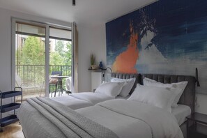Appartement Confort, 1 grand lit et 1 canapé-lit | Bureau, espace de travail pour ordinateurs portables