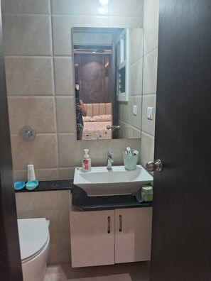 Shower, hair dryer