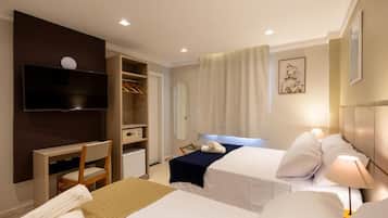 Quadruple Room, 2 Double Beds | 1 bedroom, in-room safe, desk, laptop workspace