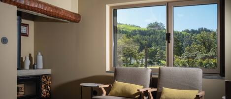 Casa família, vista para a montanha, no jardim | Área de estar