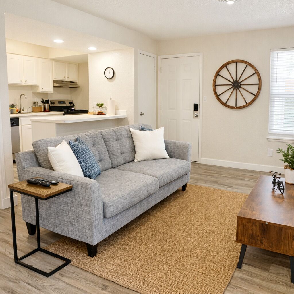 Televisión y chimenea 