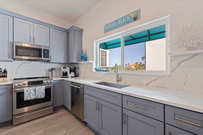 Microwave, oven, stovetop, dishwasher