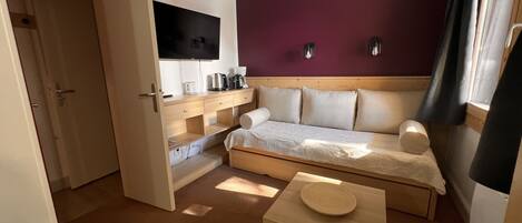 1 makuuhuone, vuodevaatteet