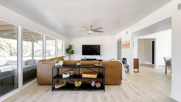 Smart TV, video games, DVD player, books