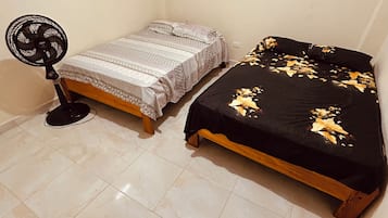 2 bedrooms, bed sheets