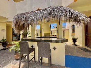 Terrace/patio - Puerto Nuevo Surf Casita de Mimbre 1BR with pool (Playas de Rosarito)