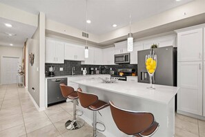 Microwave, dishwasher, high chair