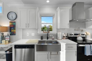 Fridge, microwave, oven, stovetop - Indian River Views  40 Steps to Pool (Jensen Beach)