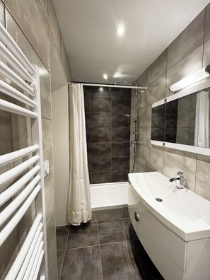 Shower, towels, soap, toilet paper - Le SIG - Swimming pool - 6 rooms (Piolenc)
