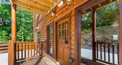 NEW 8BR Cabin | Heated Pool, Hot Tub, Views