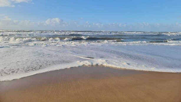 A beach with waves approaching the shore under a clear sky. - Family home between sea and countryside for 6 people (aubigny)