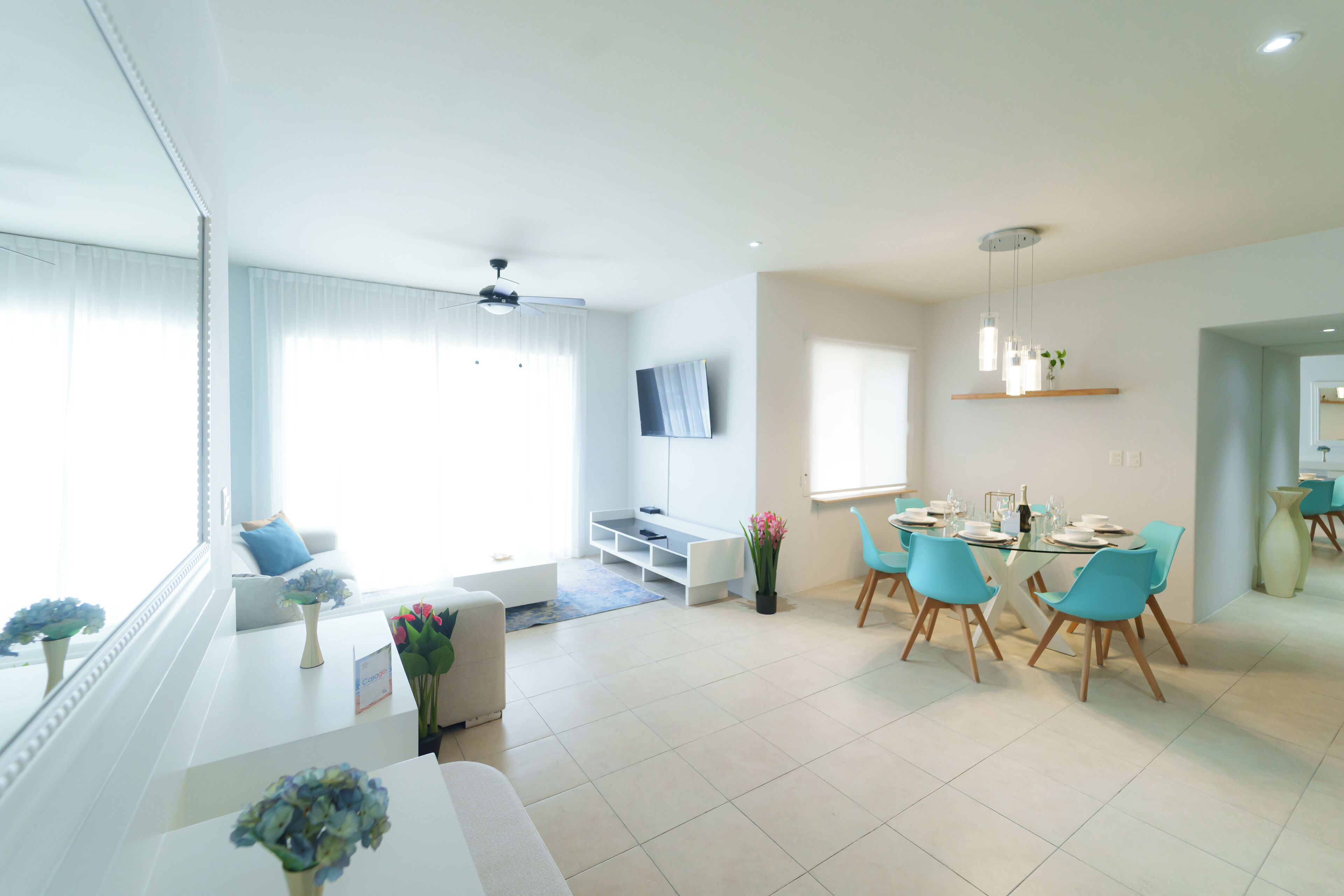 Superior Apartment, Garden View | Living area | 80-cm TV with digital channels