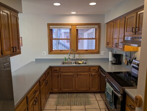 Fridge, microwave, oven, stovetop - In-town Durango Getaway | Pool | Hot Tub (Durango)